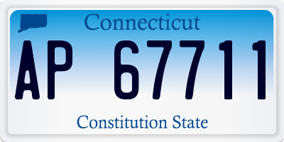 CT license plate AP67711