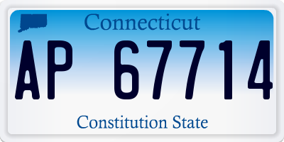 CT license plate AP67714