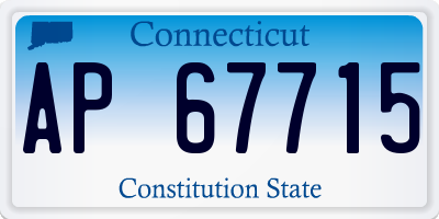 CT license plate AP67715