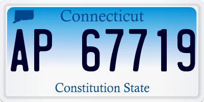 CT license plate AP67719
