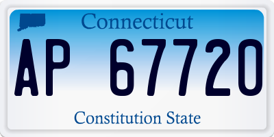 CT license plate AP67720