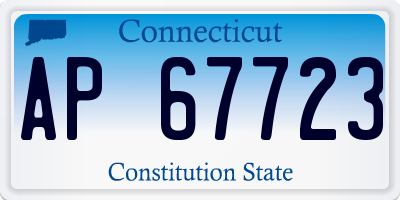 CT license plate AP67723