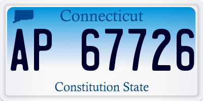 CT license plate AP67726