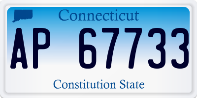 CT license plate AP67733