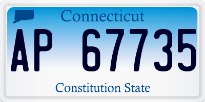 CT license plate AP67735