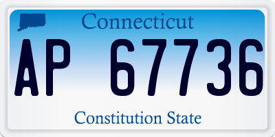 CT license plate AP67736