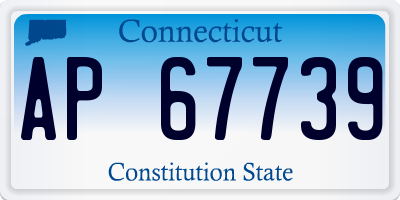 CT license plate AP67739