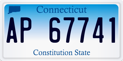 CT license plate AP67741