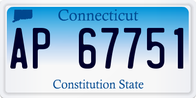 CT license plate AP67751