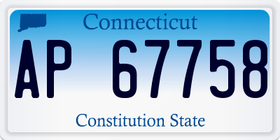 CT license plate AP67758