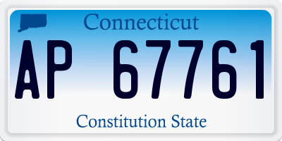CT license plate AP67761
