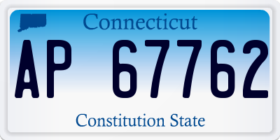 CT license plate AP67762