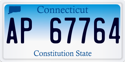 CT license plate AP67764