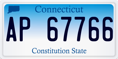 CT license plate AP67766