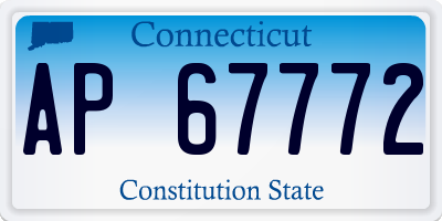 CT license plate AP67772