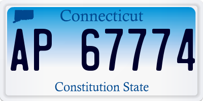 CT license plate AP67774