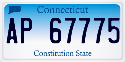 CT license plate AP67775