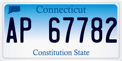 CT license plate AP67782