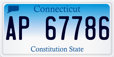 CT license plate AP67786