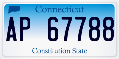 CT license plate AP67788