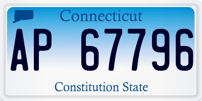 CT license plate AP67796