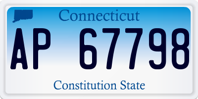 CT license plate AP67798