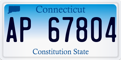 CT license plate AP67804