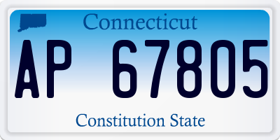 CT license plate AP67805