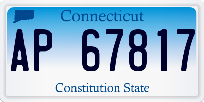 CT license plate AP67817