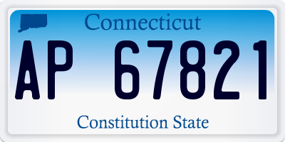 CT license plate AP67821