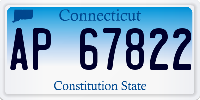 CT license plate AP67822