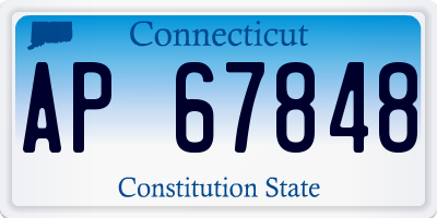 CT license plate AP67848