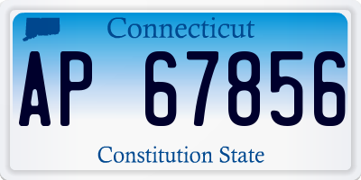 CT license plate AP67856