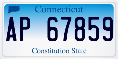 CT license plate AP67859