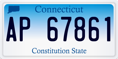 CT license plate AP67861