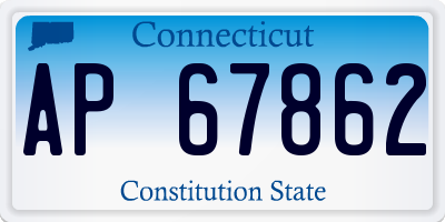 CT license plate AP67862