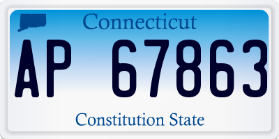 CT license plate AP67863