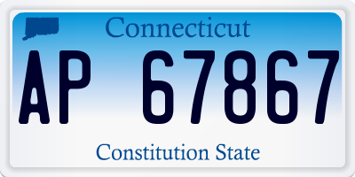 CT license plate AP67867