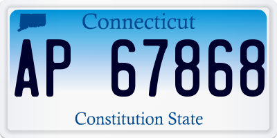 CT license plate AP67868