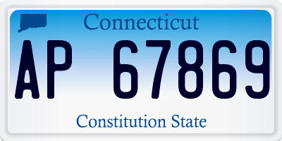 CT license plate AP67869