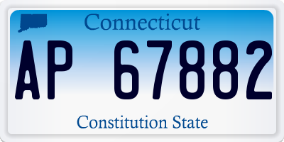CT license plate AP67882