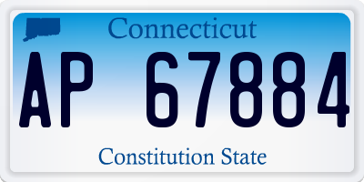 CT license plate AP67884