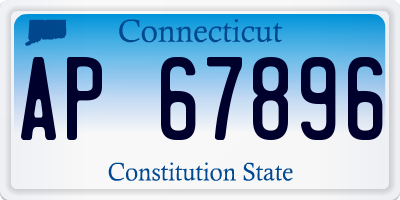 CT license plate AP67896