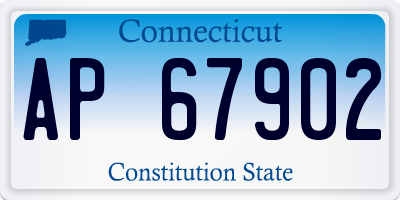 CT license plate AP67902