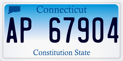CT license plate AP67904