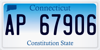 CT license plate AP67906