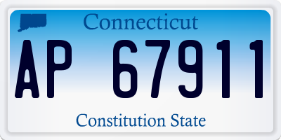 CT license plate AP67911