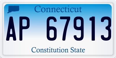 CT license plate AP67913