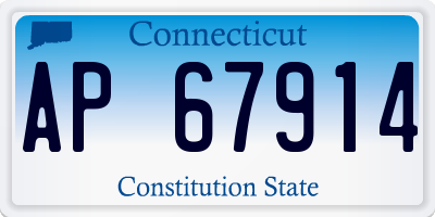 CT license plate AP67914