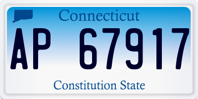 CT license plate AP67917
